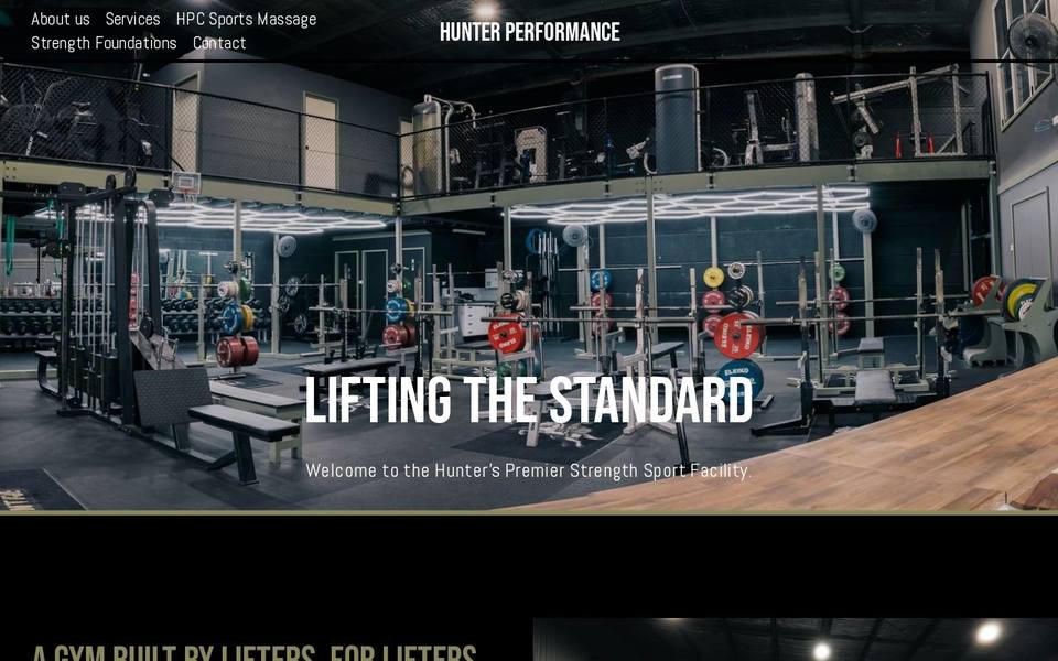 Hunter Performance Centre website