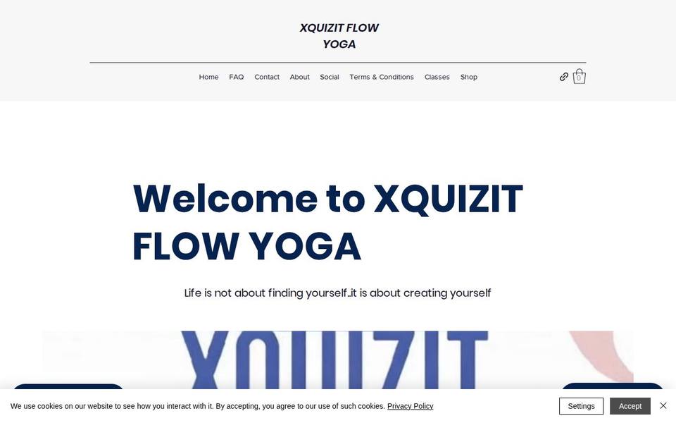 Xquizit Flow Yoga website