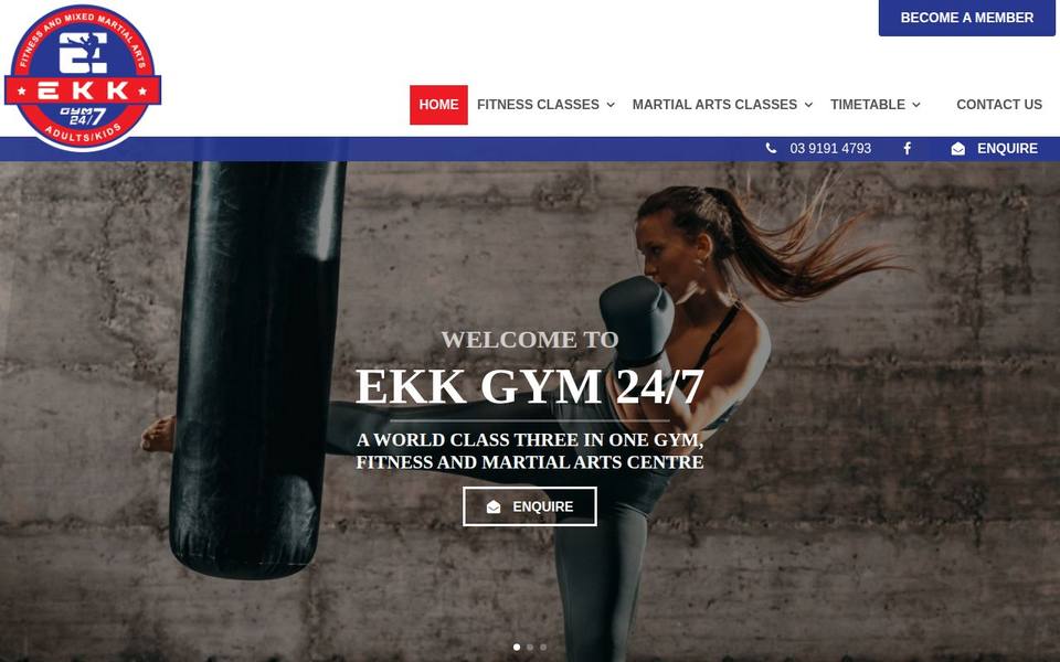 EKK Gym website