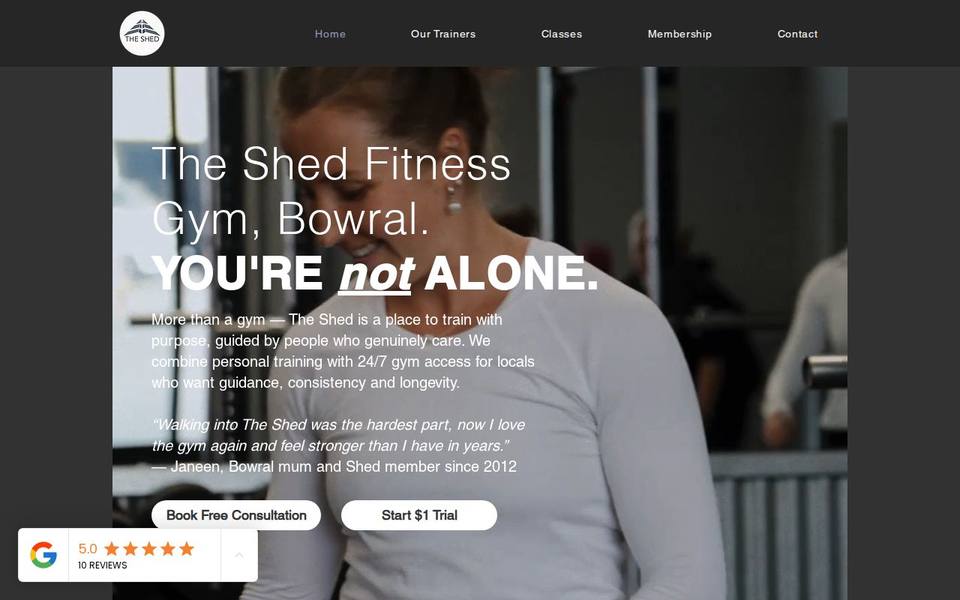 The Shed website