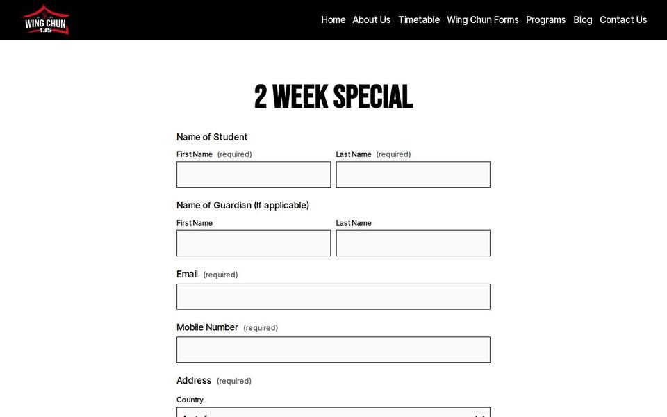 Wing Chun 135 website
