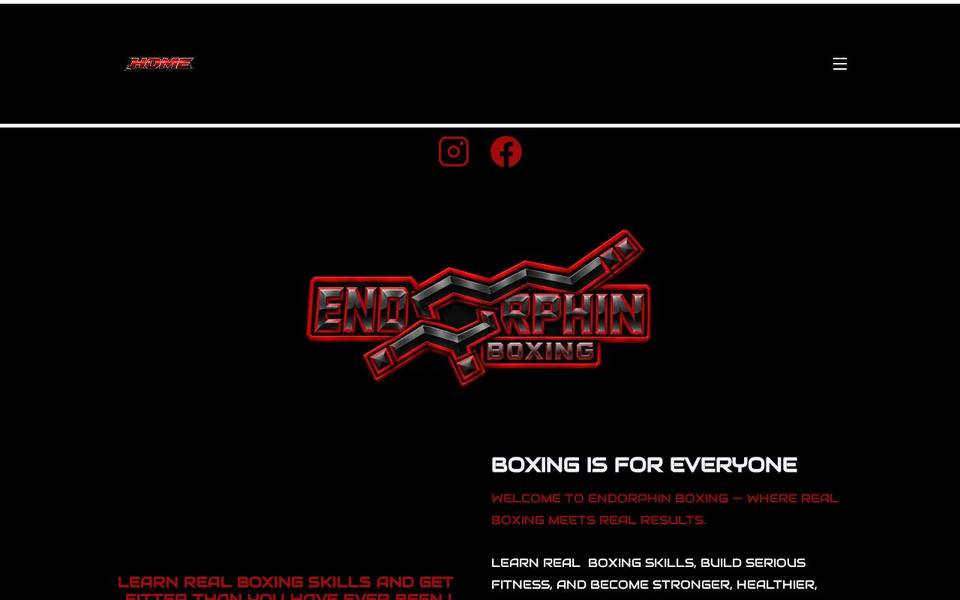 Endorphin Boxing Pt Fitness website