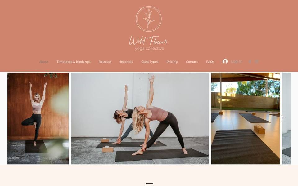WildFlower Yoga Collective website