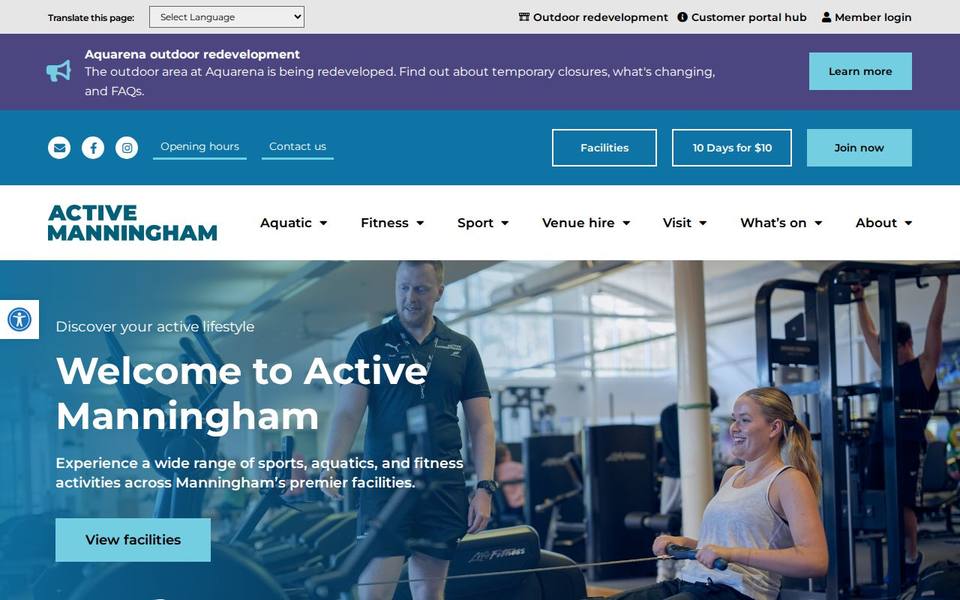 Aquarena Aquatic and Leisure Centre website