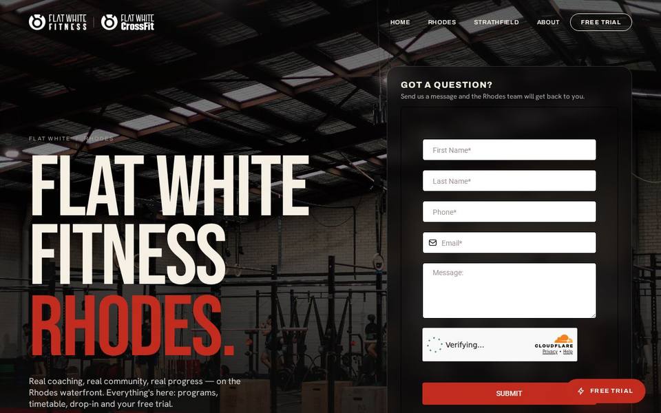 Flat White Fitness website