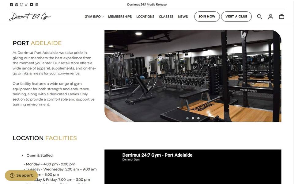 Derrimut 24:7 Gym Port Adelaide website