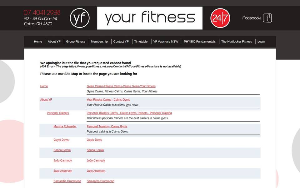 Your Fitness website
