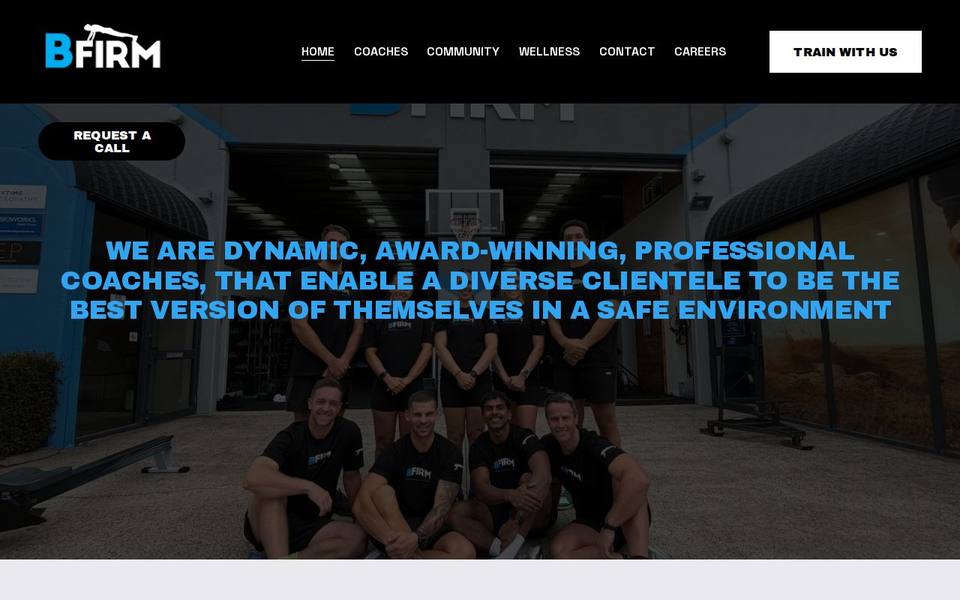Bfirm Personal Training website