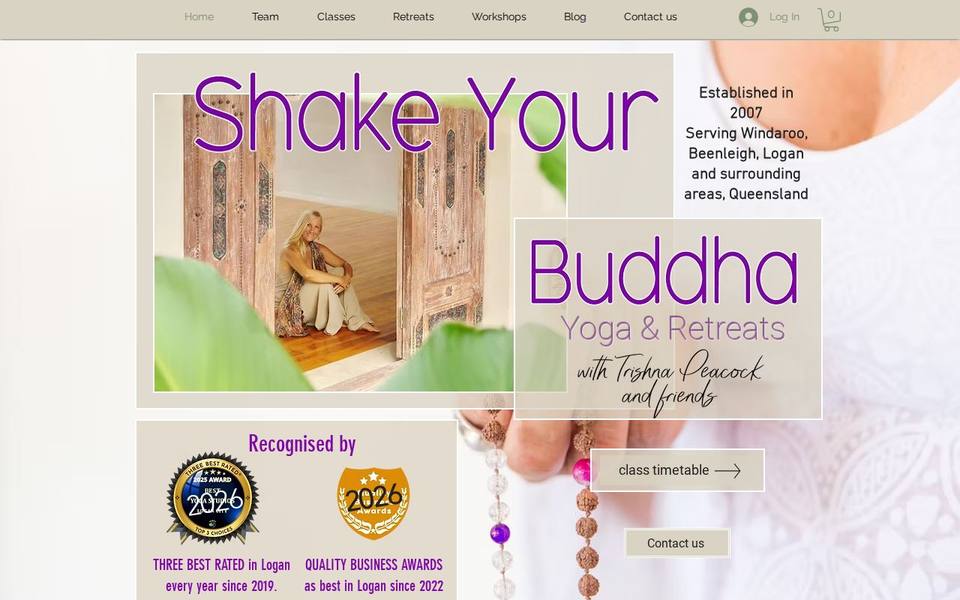 Shake Your Buddha Yoga and Retreats website
