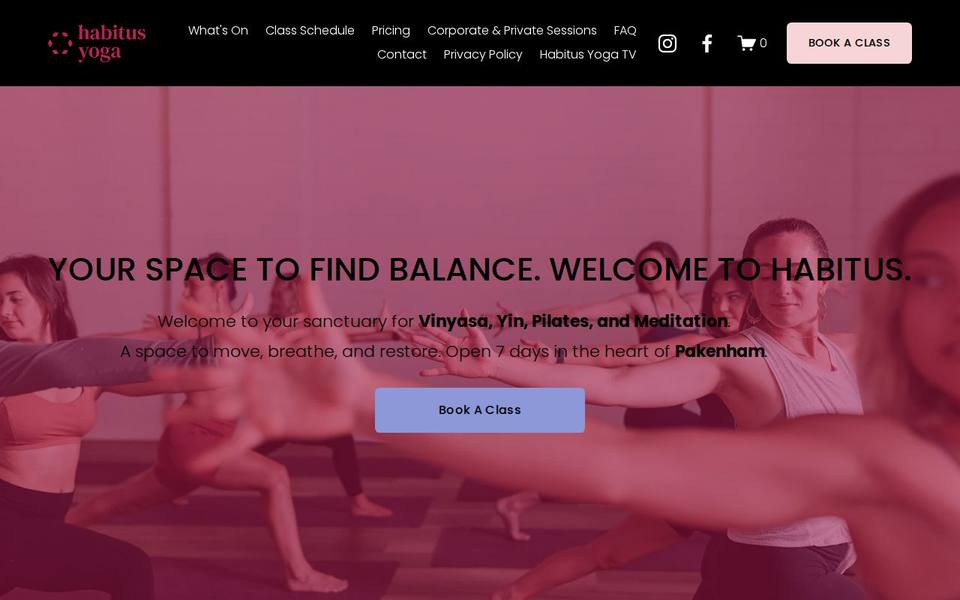 Habitus Yoga website