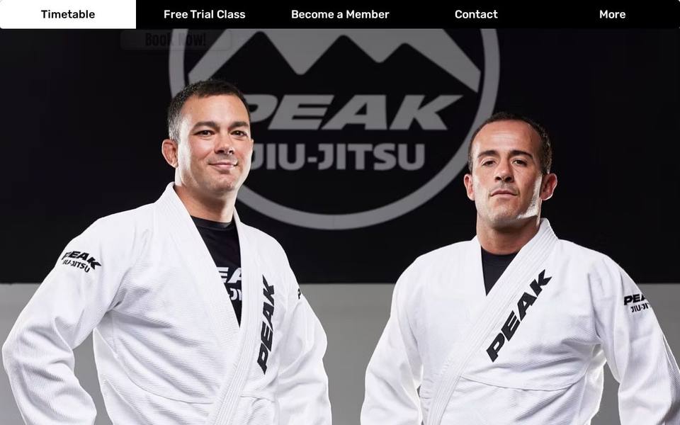 PEAK Jiu Jitsu Coffs Harbour website