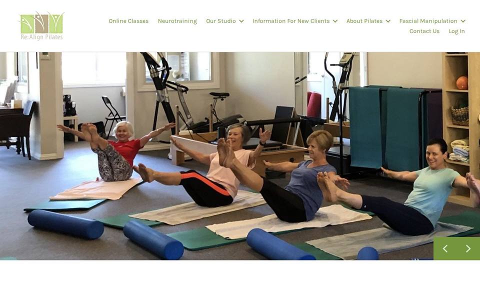 Re:Align Pilates website