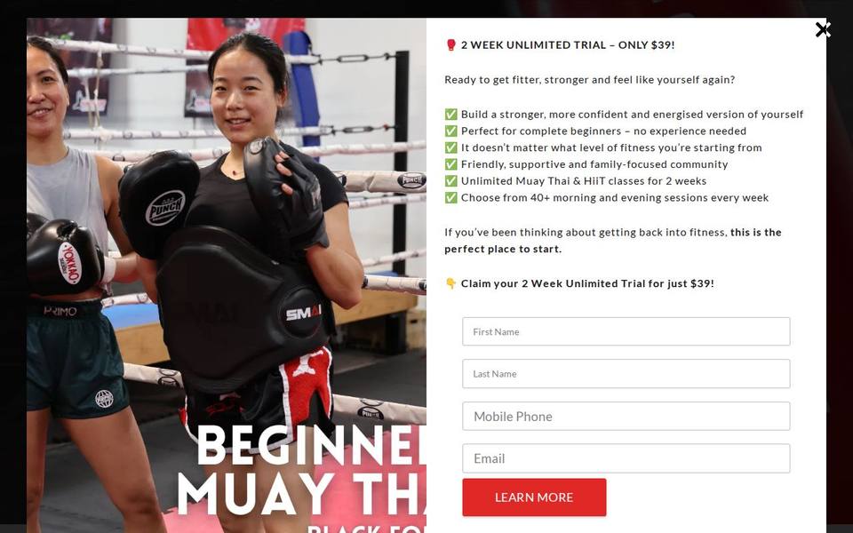 Southside Muay Thai & Fitness website
