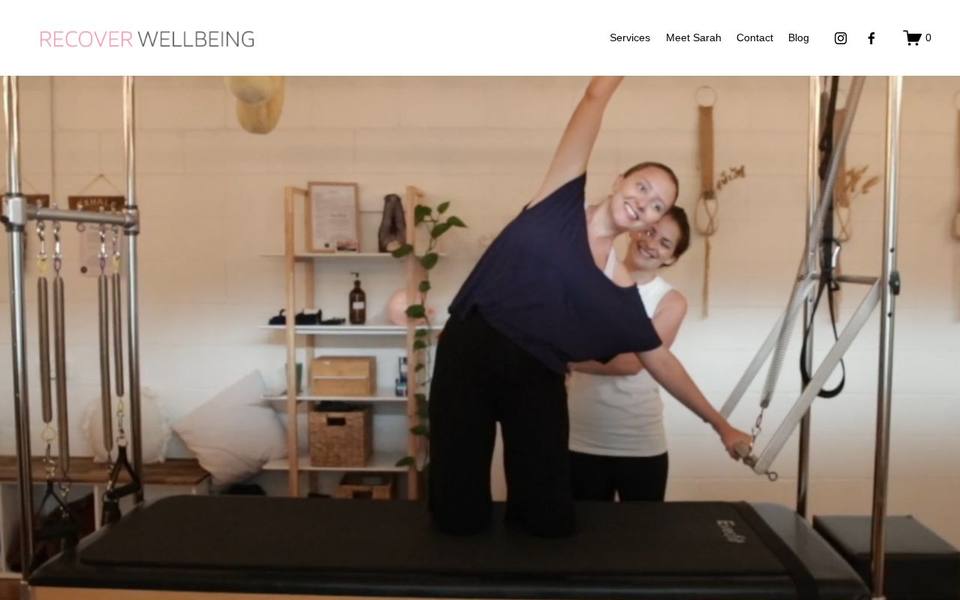 Recover Wellbeing website