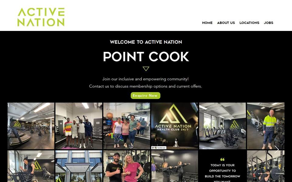 Active Nation Health Club Point Cook website