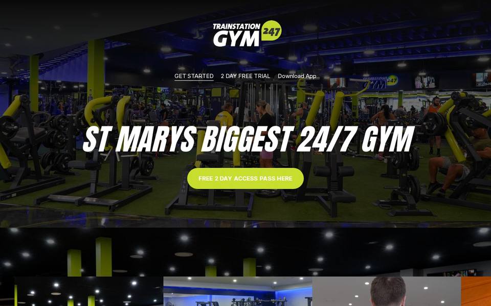 Trainstation Gym 247 website