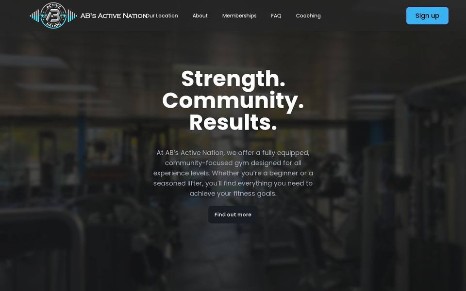 AB Strength Coaching website