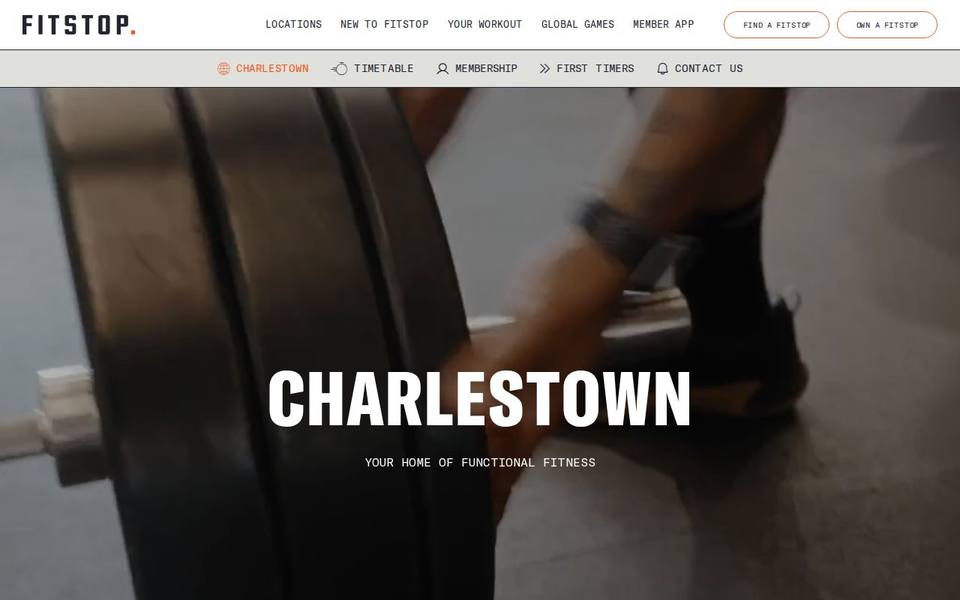 Fitstop Charlestown website