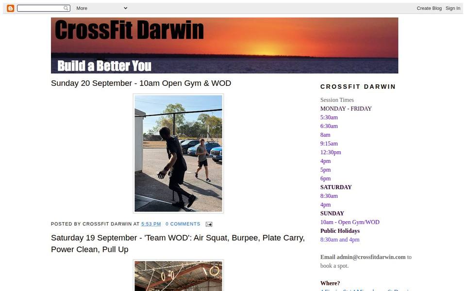 CrossFit Darwin website