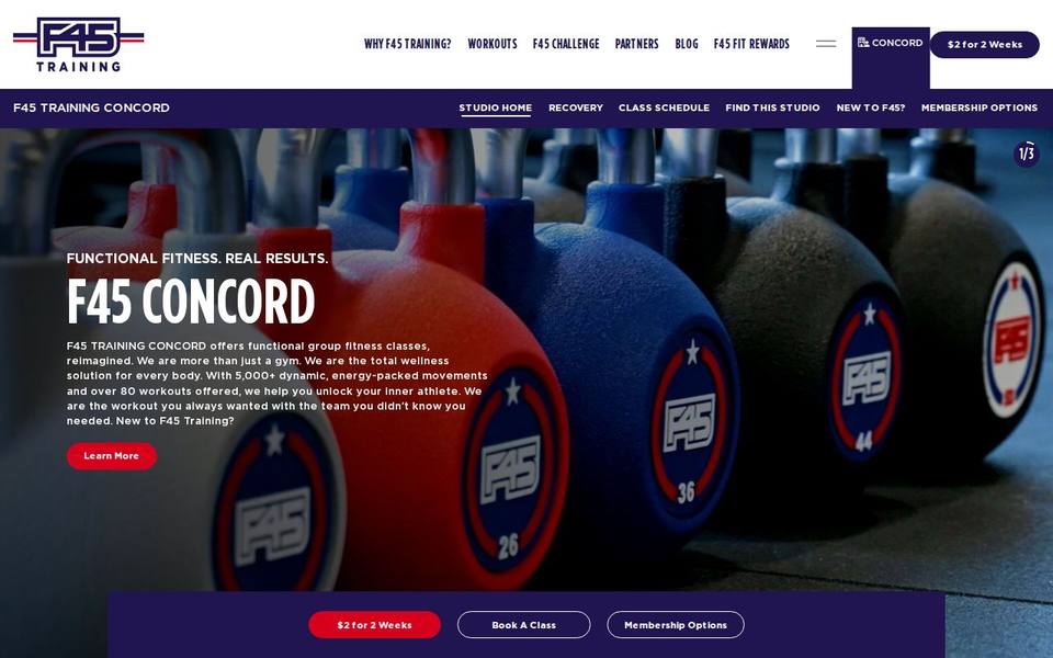 F45 Concord website