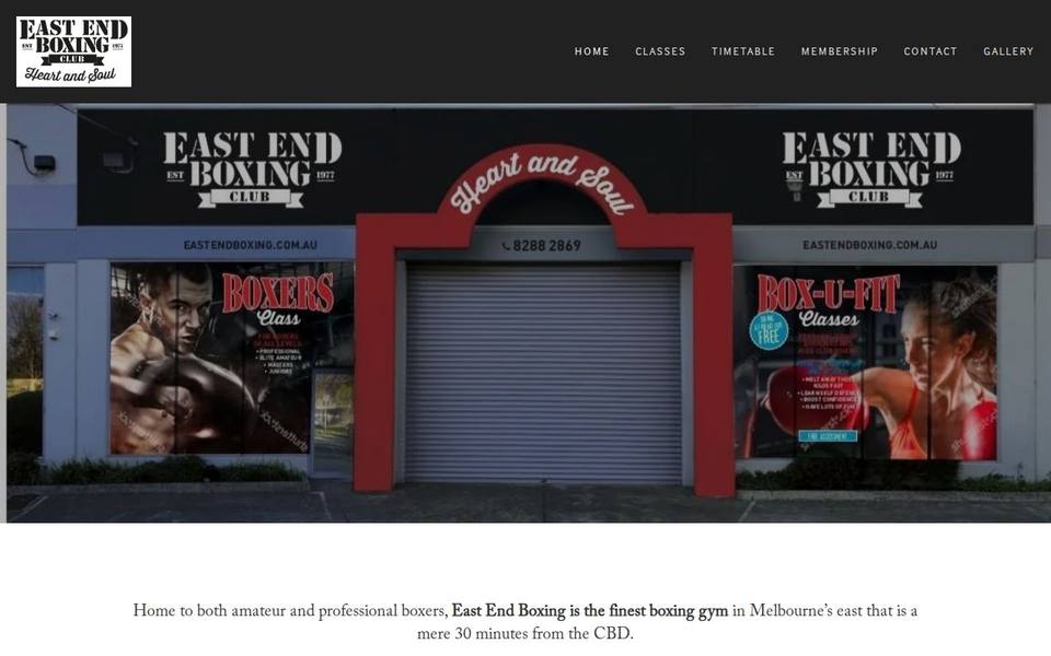 East End Boxing Gym website