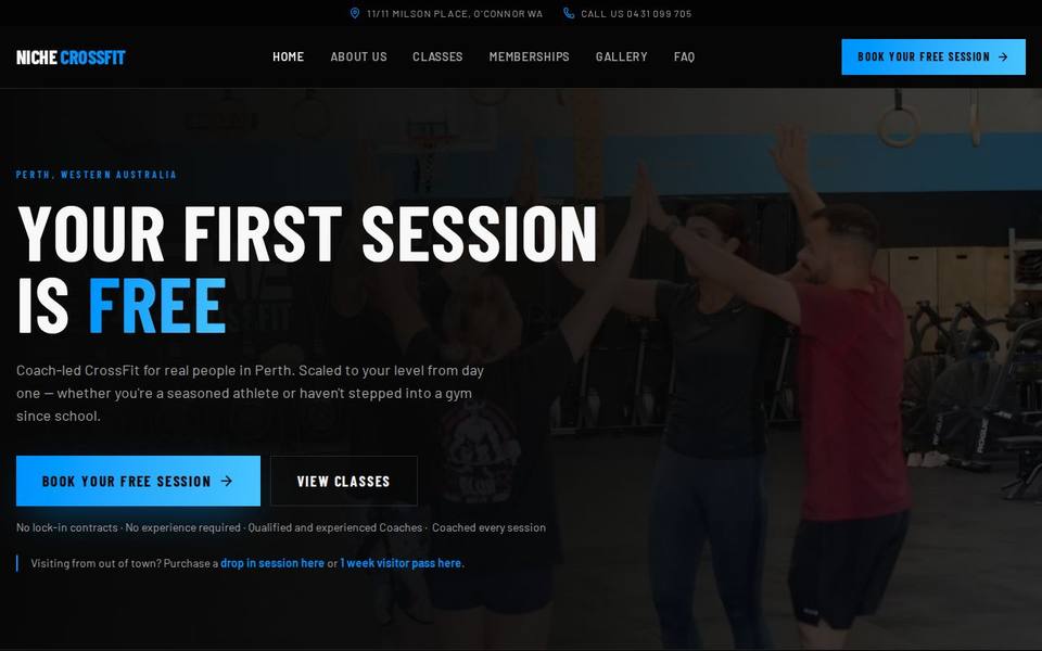 Niche CrossFit website