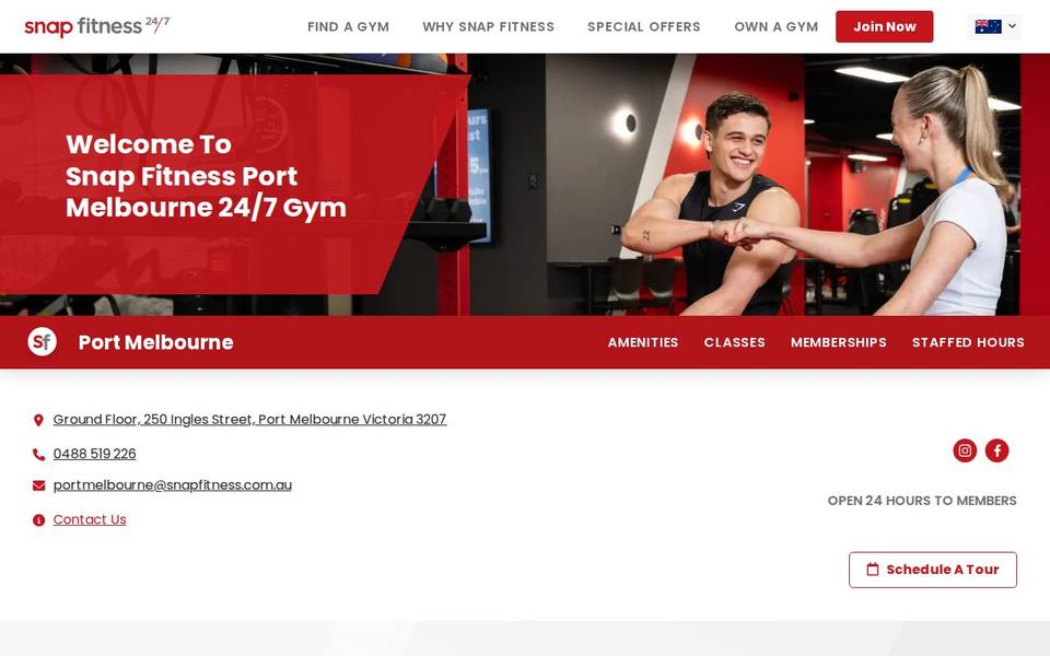 Snap Fitness Port Melbourne website