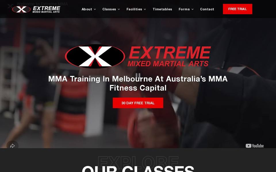 Extreme Mixed Martial Arts website
