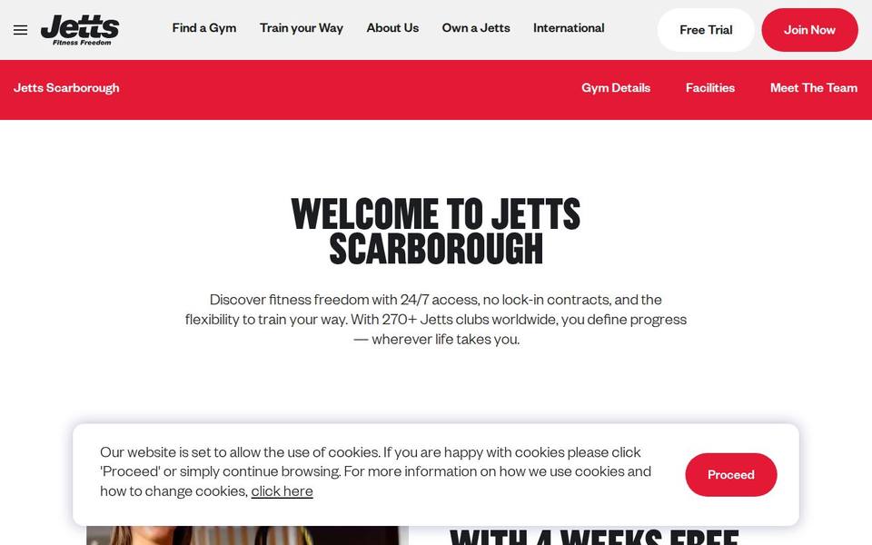 Jetts Scarborough website