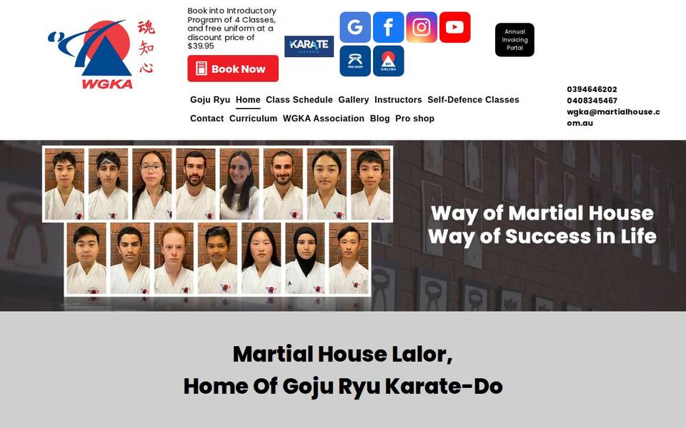 WGKA Goju Karate website