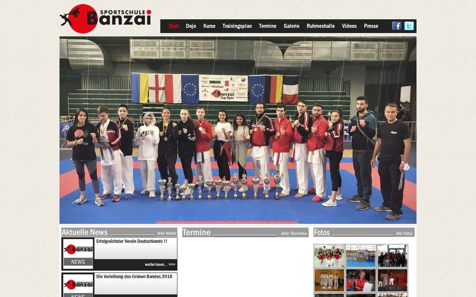 Banzai Karate Melbourne SC website