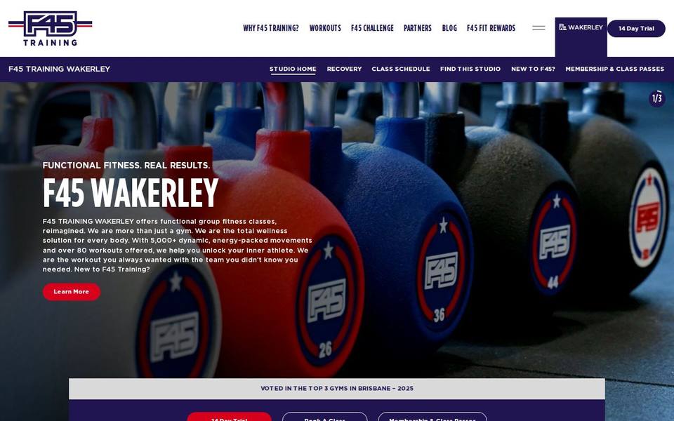 F45 Wakerley website
