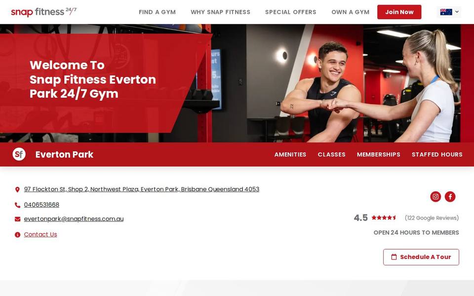 Snap Fitness Everton Park website