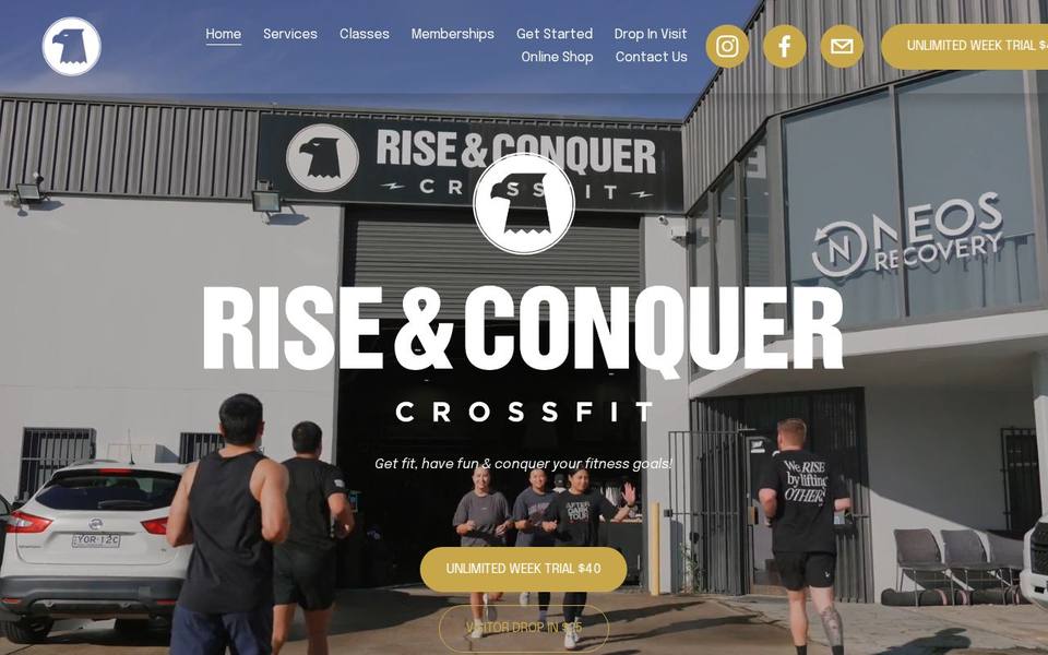 Rise and Conquer CrossFit website