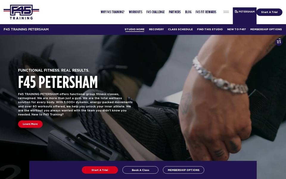 F45 Petersham website