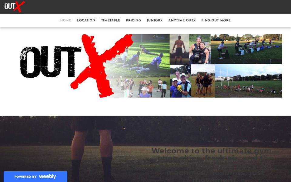 OutX Fitness website
