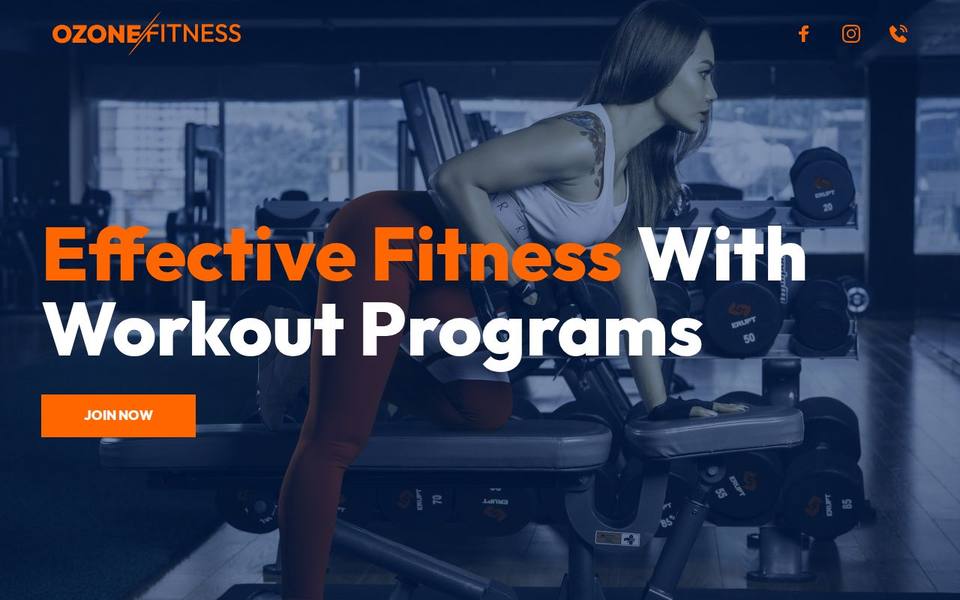 Ozone Fitness website