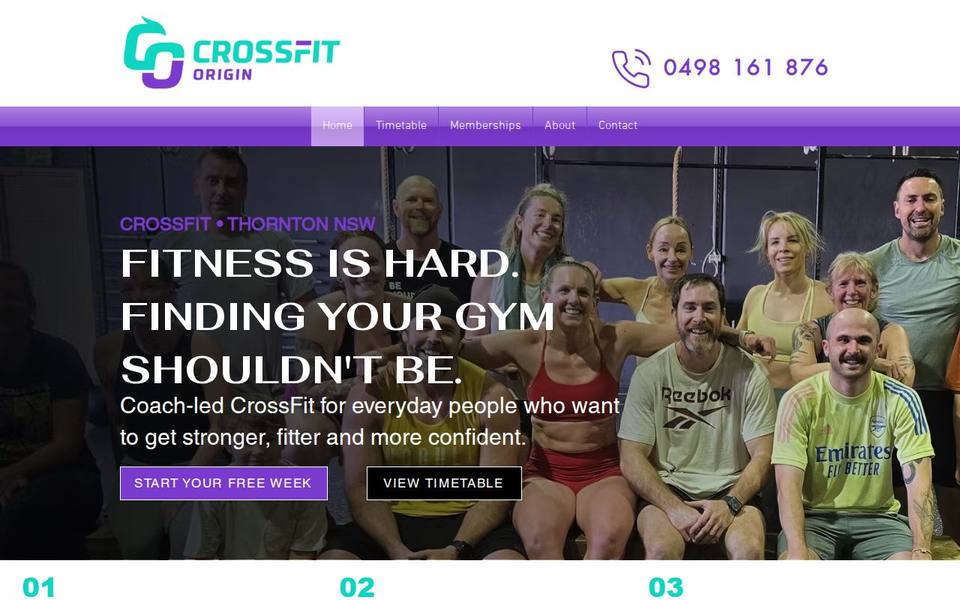CrossFit Origin website