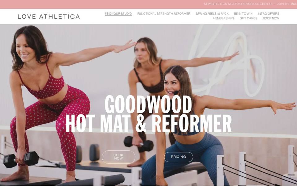 Love Athletica Goodwood website