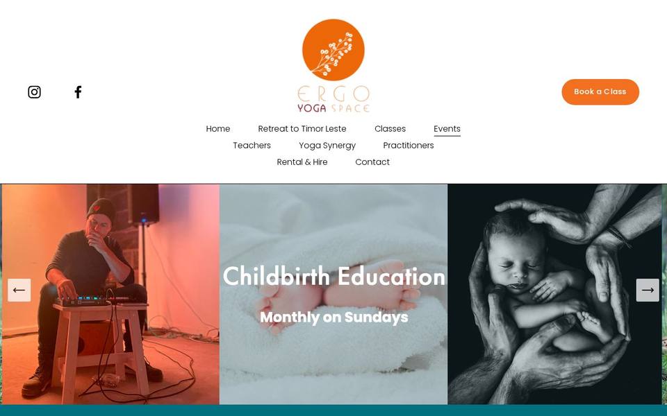 Ergo Yoga Space website