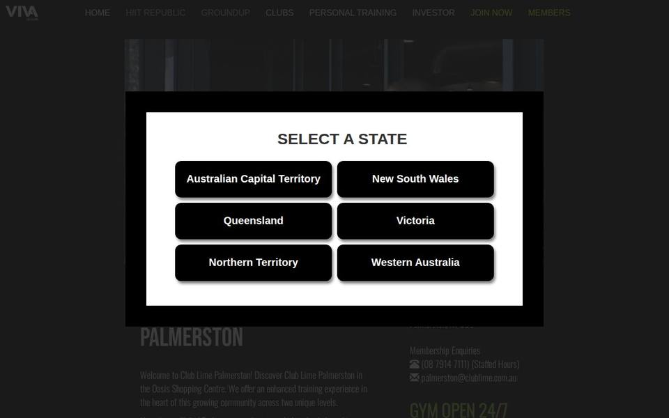 Club Lime Palmerston website