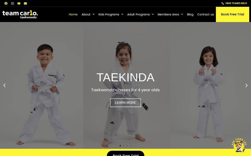 Team Carlo Taekwondo website