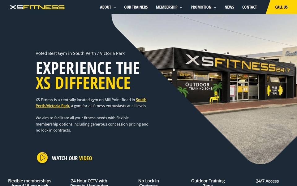 XS Fitness Vic Park Gym website