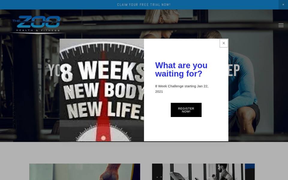 The Zoo Health and Fitness website