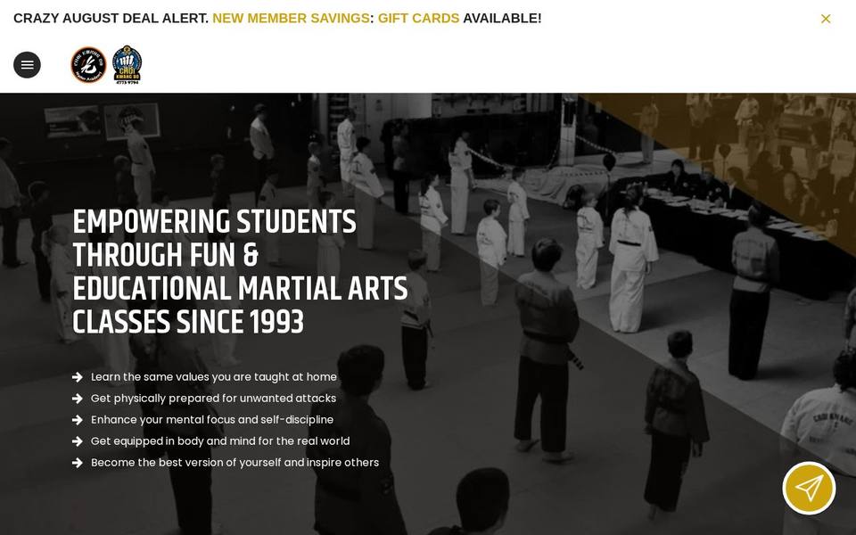 Martial Arts on Riverway website