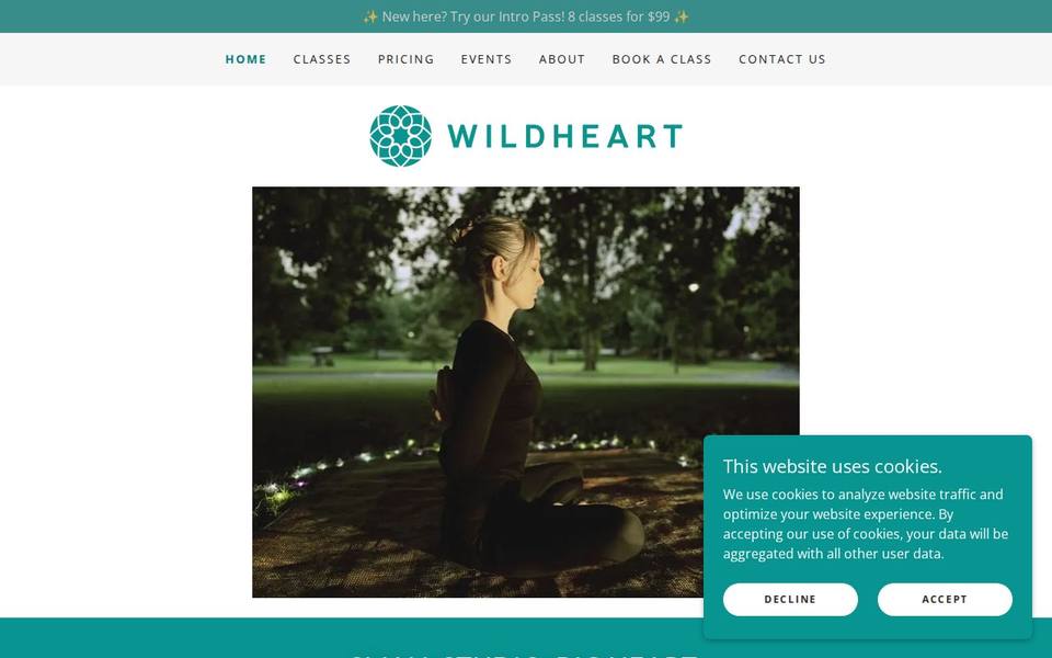 Wildheart Hobart website