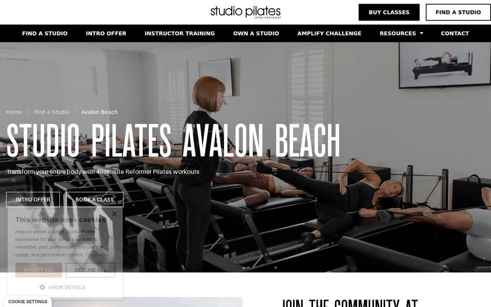 Studio Pilates International website