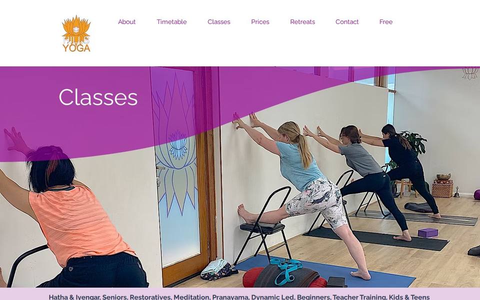 Hills Yoga website
