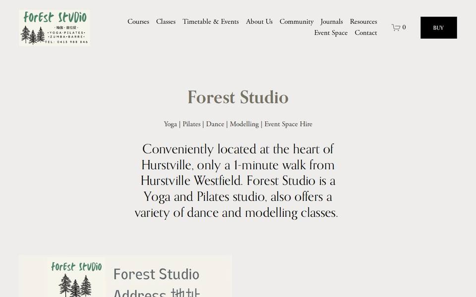 Forest Studio website