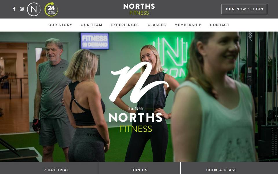 Norths FITNESS website
